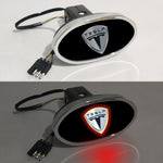 Tesla Car Logo Hitch Cover LED Brake Light for Trailer