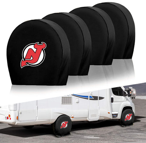 New Jersey Devils NHL Tire Covers Set of 4 or 2 for RV Wheel Trailer Camper Motorhome