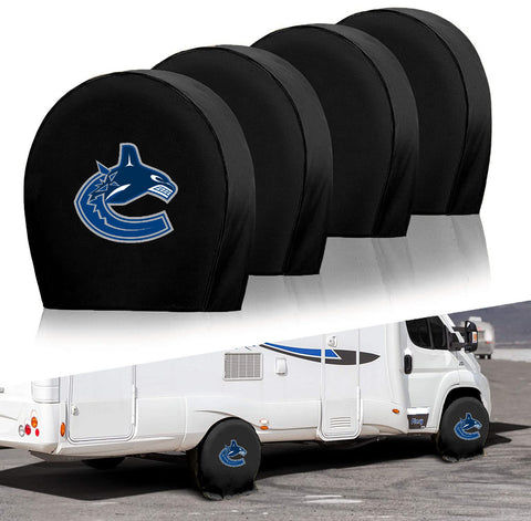 Vancouver Canucks NHL Tire Covers Set of 4 or 2 for RV Wheel Trailer Camper Motorhome