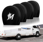Miami Marlins MLB Tire Covers Set of 4 or 2 for RV Wheel Trailer Camper Motorhome