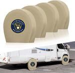 Milwaukee Brewers MLB Tire Covers Set of 4 or 2 for RV Wheel Trailer Camper Motorhome