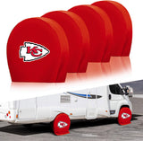 Kansas City Chiefs NFL Tire Covers Set of 4 or 2 for RV Wheel Trailer Camper Motorhome