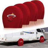 Miami Heat NBA Tire Covers Set of 4 or 2 for RV Wheel Trailer Camper Motorhome