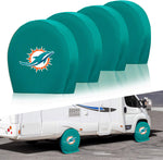 Miami Dolphins NFL Tire Covers Set of 4 or 2 for RV Wheel Trailer Camper Motorhome