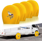 Minnesota Vikings NFL Tire Covers Set of 4 or 2 for RV Wheel Trailer Camper Motorhome