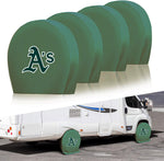 Oakland Athletics MLB Tire Covers Set of 4 or 2 for RV Wheel Trailer Camper Motorhome