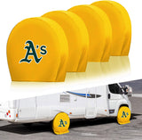 Oakland Athletics MLB Tire Covers Set of 4 or 2 for RV Wheel Trailer Camper Motorhome