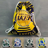 NBA Logo Drawstring Backpack Gym Bag Sport Shoulder Back Pack
