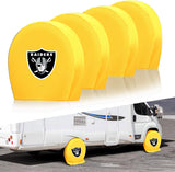 Las Vegas Raiders NFL Tire Covers Set of 4 or 2 for RV Wheel Trailer Camper Motorhome