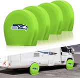 Seattle Seahawks NFL Tire Covers Set of 4 or 2 for RV Wheel Trailer Camper Motorhome