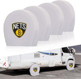 Brooklyn Nets NBA Tire Covers Set of 4 or 2 for RV Wheel Trailer Camper Motorhome