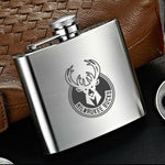 Milwaukee Bucks NBA Wine Liquor Matte Pot Hip Flask