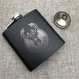 Milwaukee Bucks NBA Wine Liquor Matte Pot Hip Flask