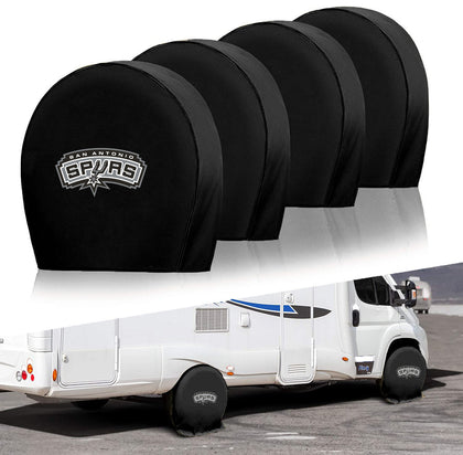 San Antonio Spurs NBA Tire Covers Set of 4 or 2 for RV Wheel Trailer Camper Motorhome