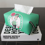 NBA Pattern Leather Tissue Box Napkin Holder