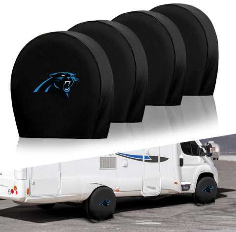 Carolina Panthers NFL Tire Covers Set of 4 or 2 for RV Wheel Trailer Camper Motorhome