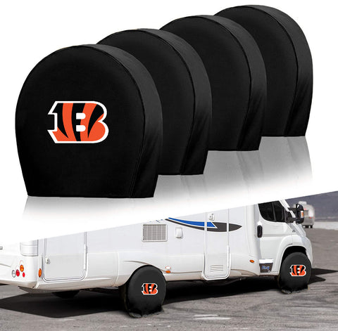 Cincinnati Bengals NFL Tire Covers Set of 4 or 2 for RV Wheel Trailer Camper Motorhome