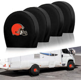 Cleveland Browns NFL Tire Covers Set of 4 or 2 for RV Wheel Trailer Camper Motorhome