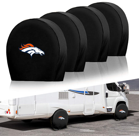 Denver Broncos NFL Tire Covers Set of 4 or 2 for RV Wheel Trailer Camper Motorhome