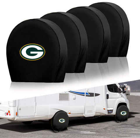 Green Bay Packers NFL Tire Covers Set of 4 or 2 for RV Wheel Trailer Camper Motorhome