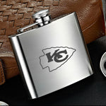 Kansas City Chiefs NFL Wine Liquor Matte Pot Hip Flask