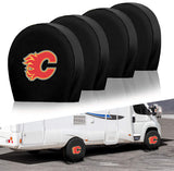 Calgary Flames NHL Tire Covers Set of 4 or 2 for RV Wheel Trailer Camper Motorhome