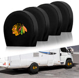 Chicago Blackhawks NHL Tire Covers Set of 4 or 2 for RV Wheel Trailer Camper Motorhome