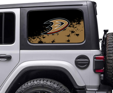 Anaheim Ducks NHL Rear Side Quarter Window Vinyl Decal Stickers Fits Jeep Wrangler