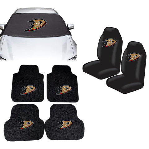 Anaheim Ducks NHL Car Front Windshield Cover Seat Cover Floor Mats