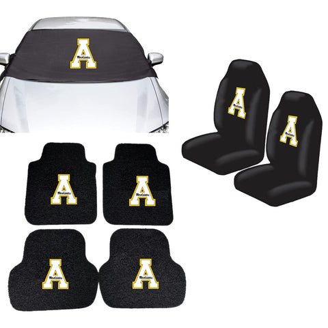 Appalachian State Mountaineers NCAA Car Front Windshield Cover Seat Cover Floor Mats