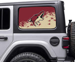 Arizona Coyotes NHL Rear Side Quarter Window Vinyl Decal Stickers Fits Jeep Wrangler