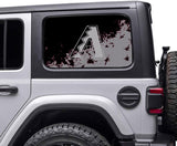 Arizona Diamondbacks MLB Rear Side Quarter Window Vinyl Decal Stickers Fits Jeep Wrangler