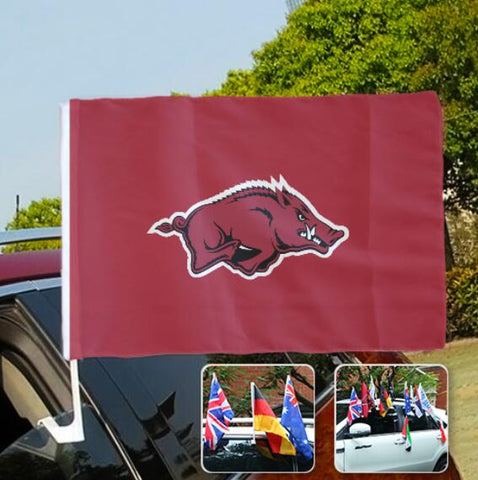 Arkansas Razorbacks NCAAB Car Window Flag