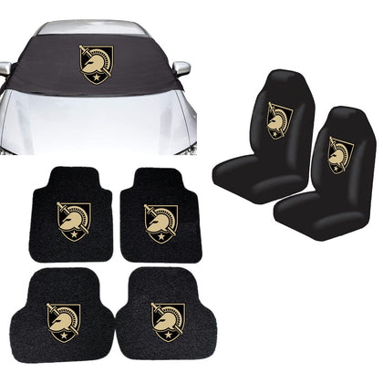 Army West Point Black Knights NCAA Car Front Windshield Cover Seat Cover Floor Mats