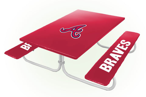 Atlanta Braves MLB Picnic Table Bench Chair Set Outdoor Cover