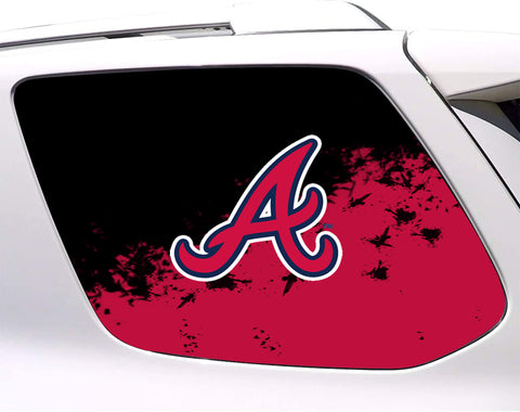 Atlanta Braves MLB Rear Side Quarter Window Vinyl Decal Stickers Fits Toyota 4Runner