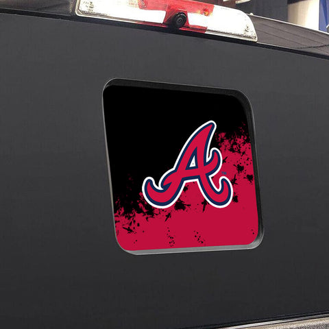Atlanta Braves MLB Rear Back Middle Window Vinyl Decal Stickers Fits Dodge Ram GMC Chevy Tacoma Ford
