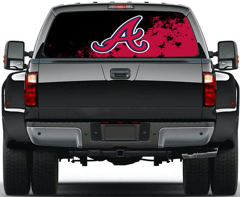 Atlanta Braves MLB Truck SUV Decals Paste Film Stickers Rear Window