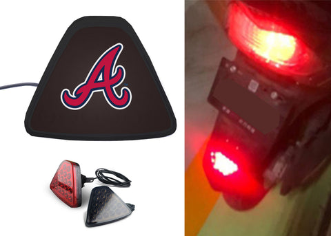 Atlanta Braves MLB Car Motorcycle tail light LED brake flash Pilot rear