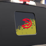 Atlanta Hawks NBA Rear Back Middle Window Vinyl Decal Stickers Fits Dodge Ram GMC Chevy Tacoma Ford