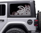 Atlanta Hawks NBA Rear Side Quarter Window Vinyl Decal Stickers Fits Jeep Wrangler