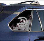 Atlanta Hawks NBA Rear Side Quarter Window Vinyl Decal Stickers Fits Toyota Rav4
