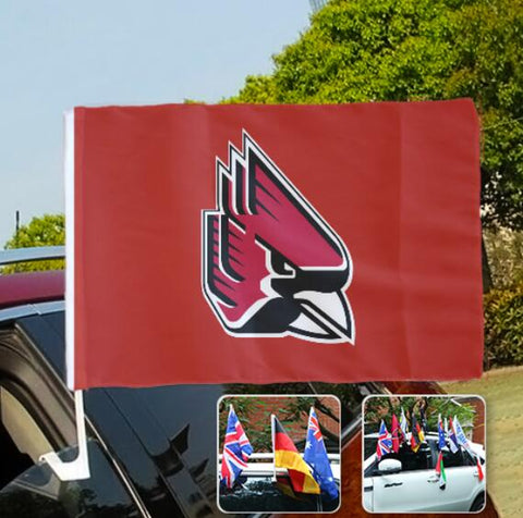 Ball State Cardinals NCAAB Car Window Flag