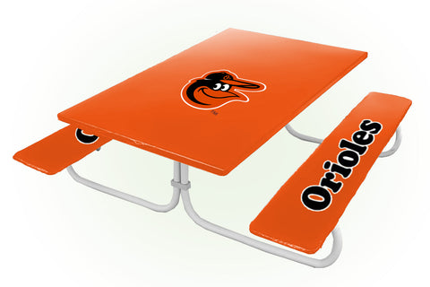 Baltimore Orioles MLB Picnic Table Bench Chair Set Outdoor Cover