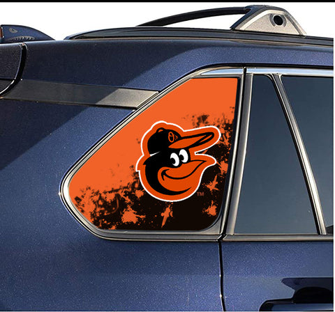 Baltimore Orioles MLB Rear Side Quarter Window Vinyl Decal Stickers Fits Toyota Rav4