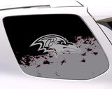 Baltimore Ravens NFL Rear Side Quarter Window Vinyl Decal Stickers Fits Toyota 4Runner