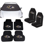 Baltimore Ravens NFL Car Front Windshield Cover Seat Cover Floor Mats
