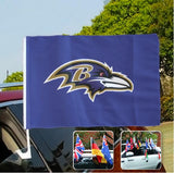 Baltimore Ravens NFL Car Window Flag