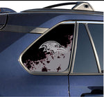 Baltimore Ravens NFL Rear Side Quarter Window Vinyl Decal Stickers Fits Toyota Rav4