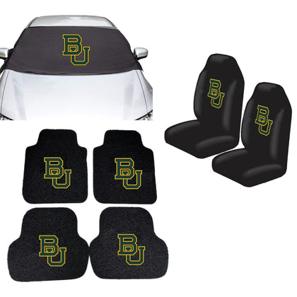 Baylor Bears NCAA Car Front Windshield Cover Seat Cover Floor Mats